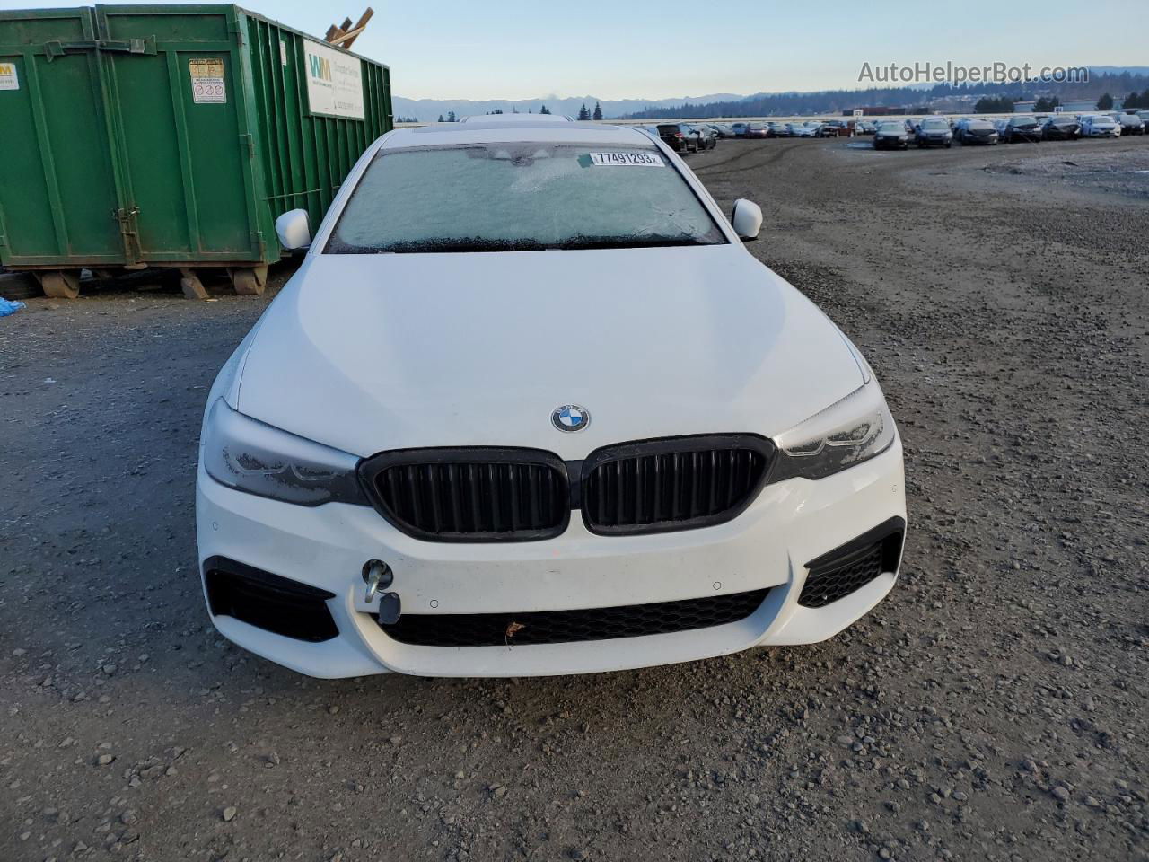 2019 Bmw 540 I White vin: WBAJE5C57KG918958