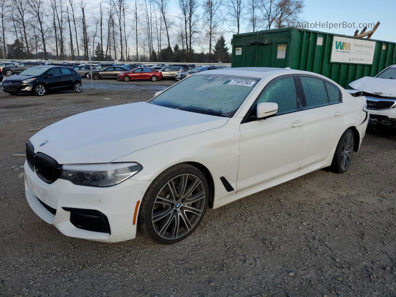 2019 Bmw 540 I White vin: WBAJE5C57KG918958