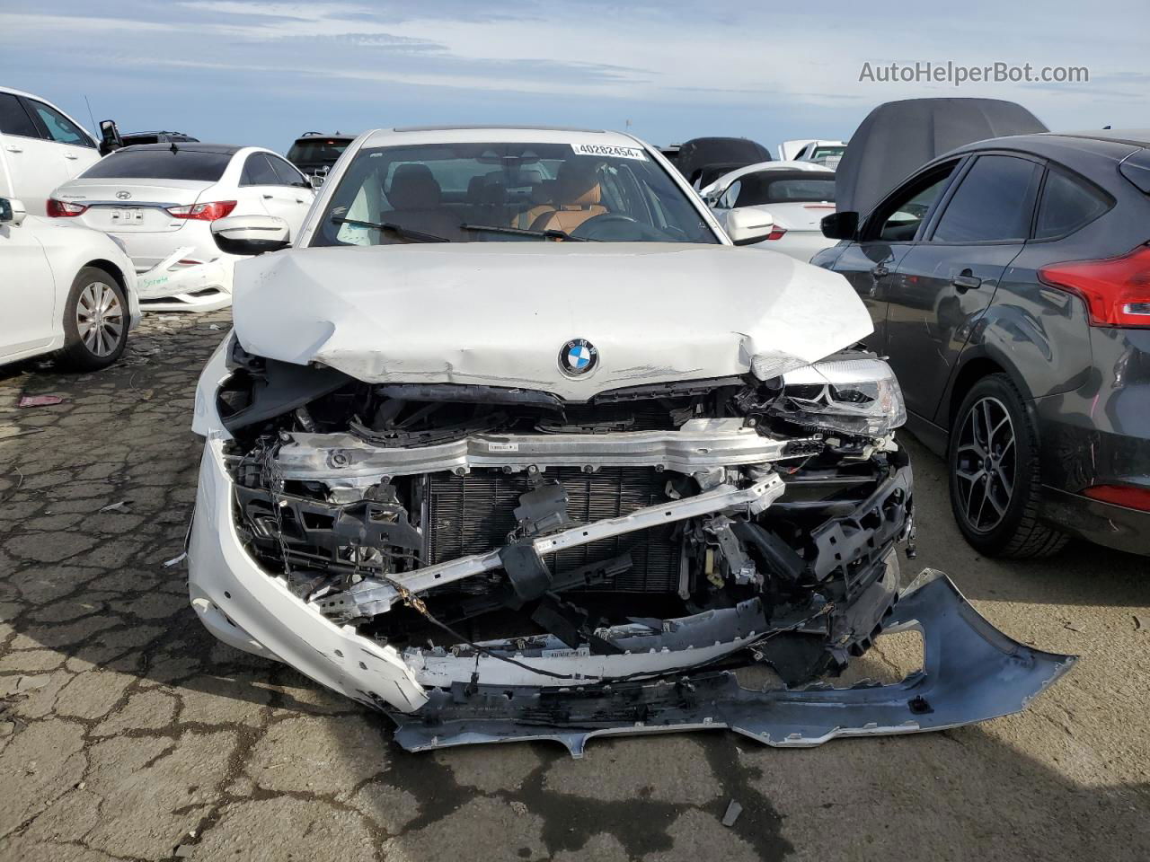 2019 Bmw 540 I White vin: WBAJE5C57KWW15622