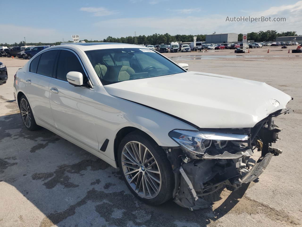 2018 Bmw 540 I White vin: WBAJE5C59JWA96106