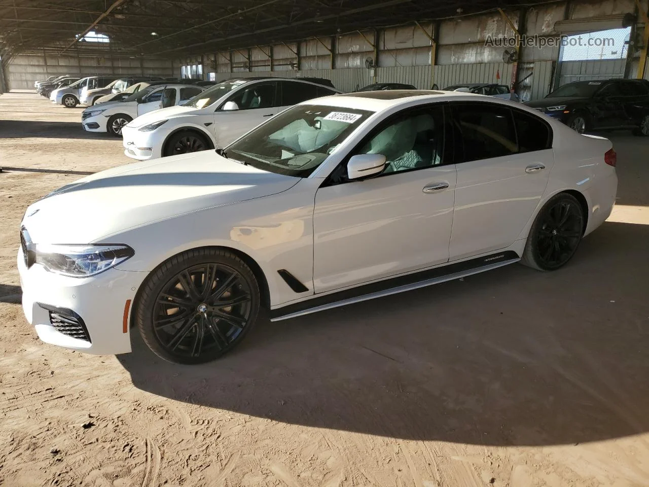 2018 Bmw 540 I White vin: WBAJE5C59JWA97529