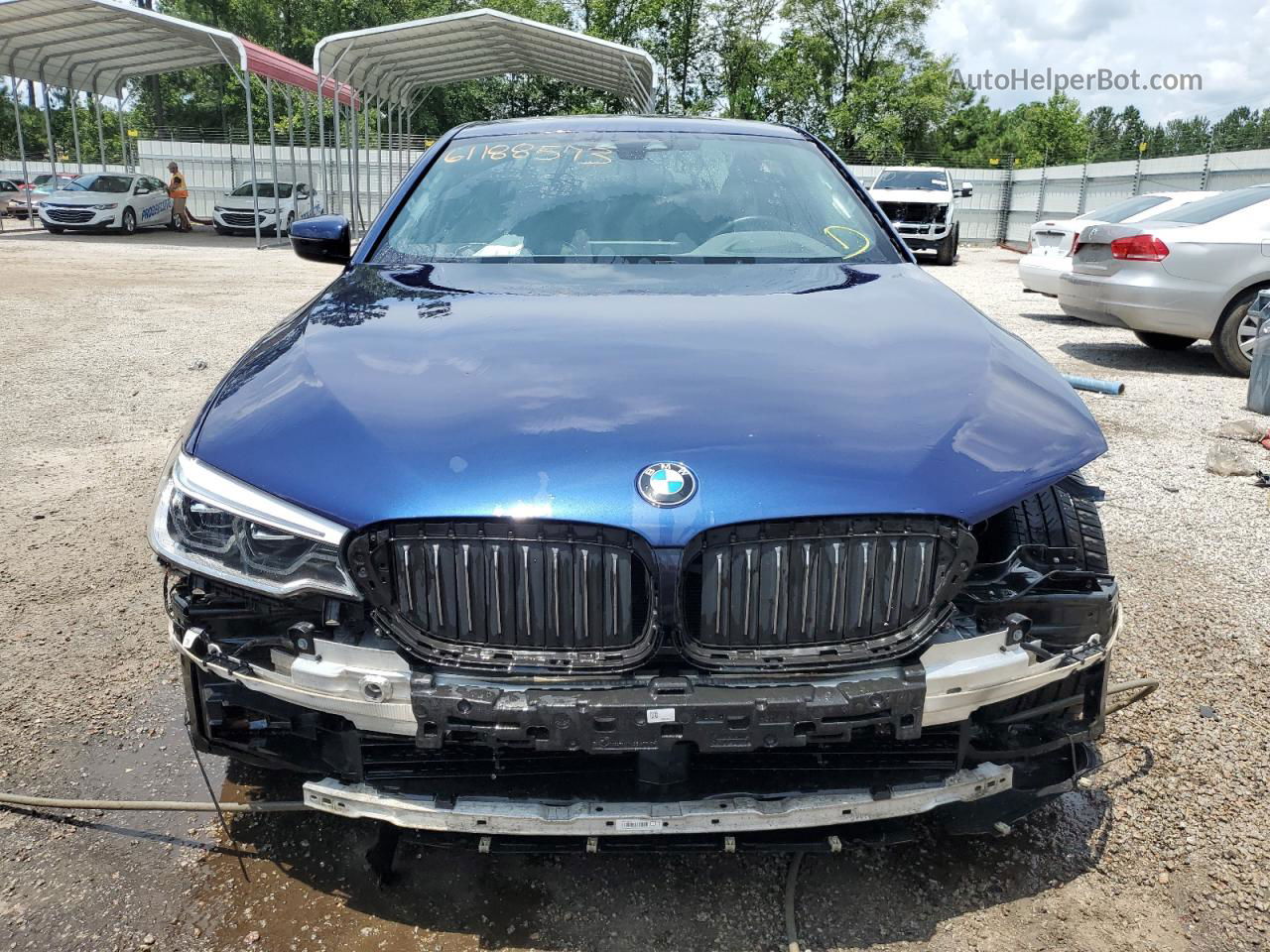 2018 Bmw 540 I Blue vin: WBAJE5C5XJWA95790