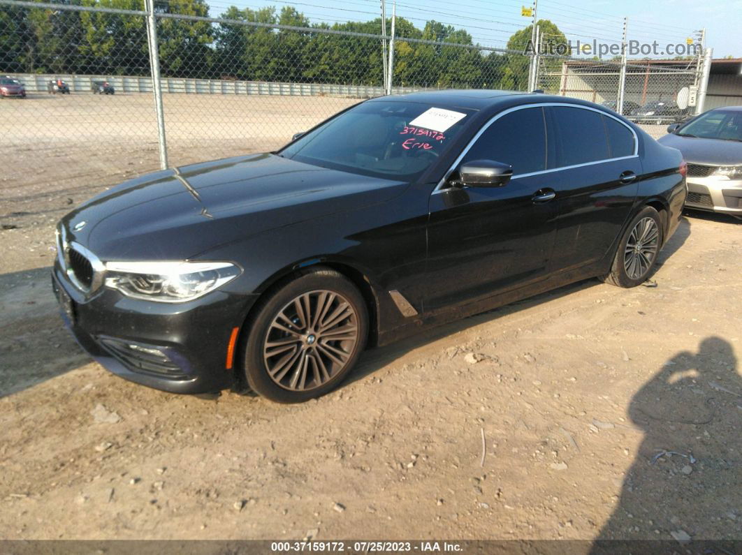 2017 Bmw 5 Series 540i Xdrive Black vin: WBAJE7C31HG886964