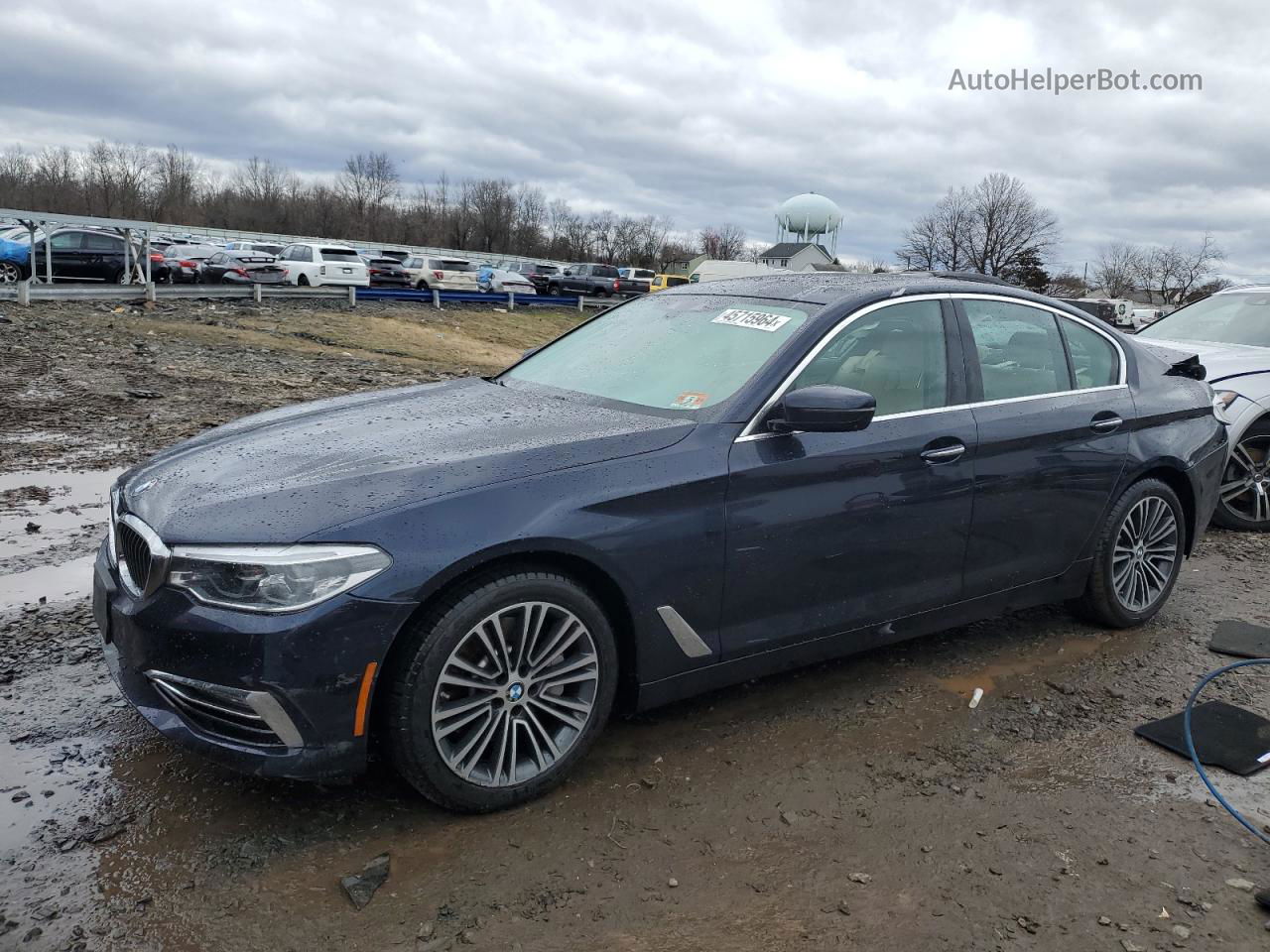 2017 Bmw 540 Xi Синий vin: WBAJE7C34HG889387