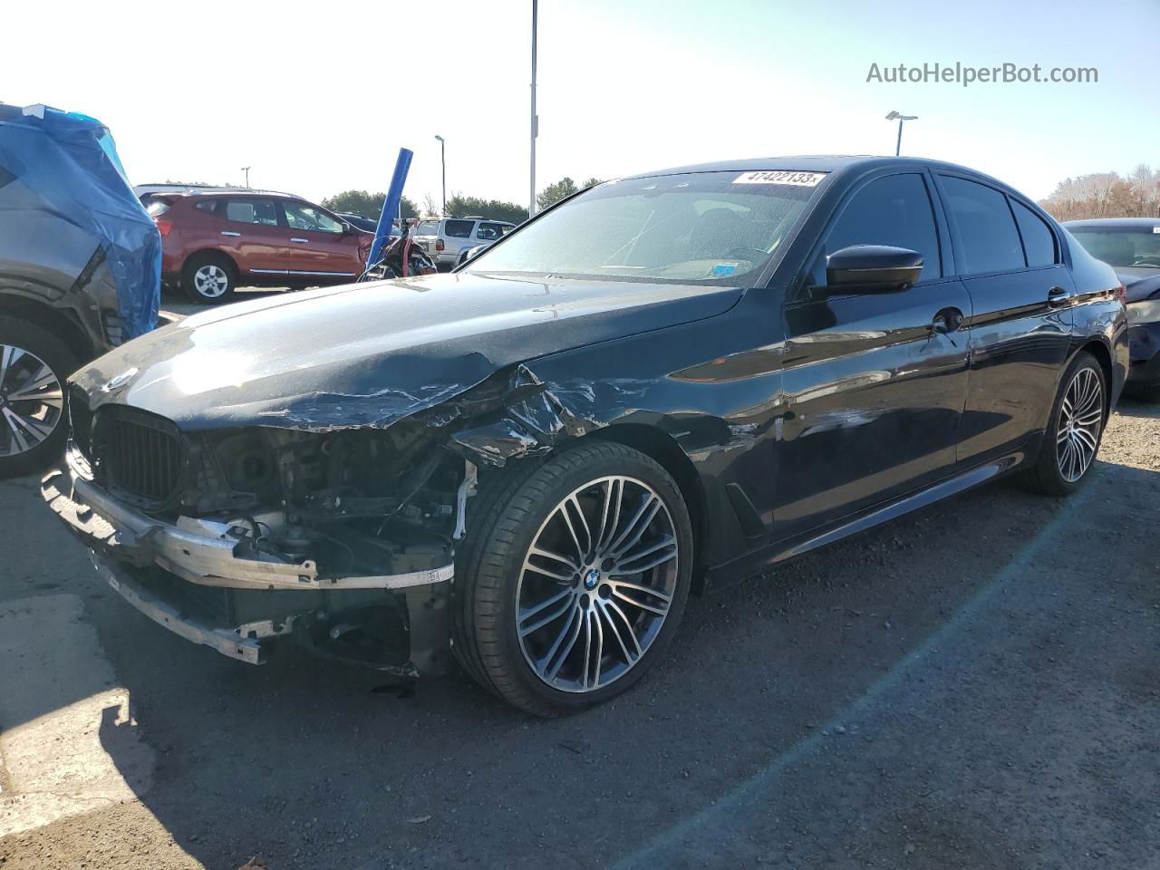 2017 Bmw 540 Xi Black vin: WBAJE7C35HG889625