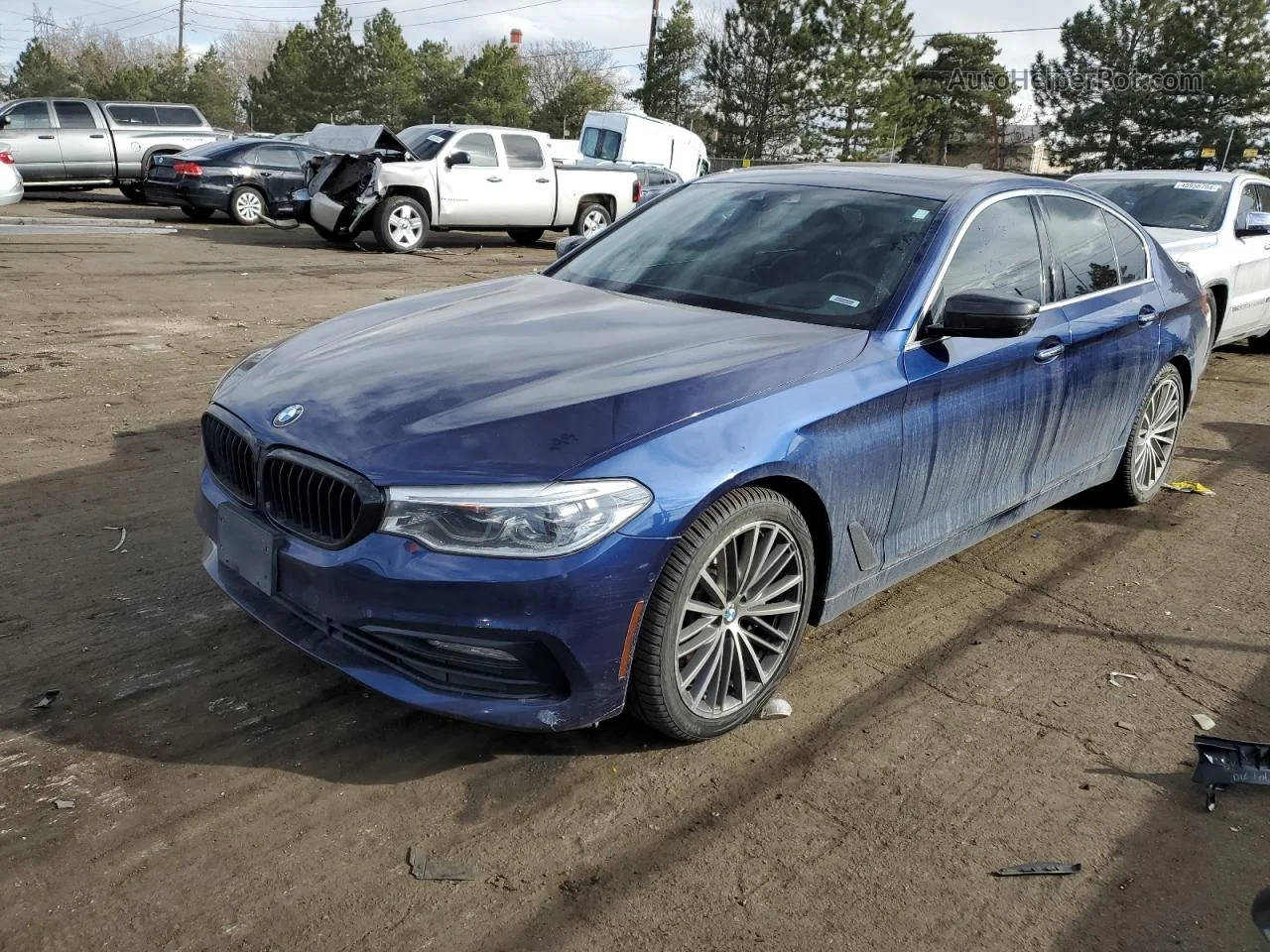 2017 Bmw 540 Xi Blue vin: WBAJE7C35HWA03411