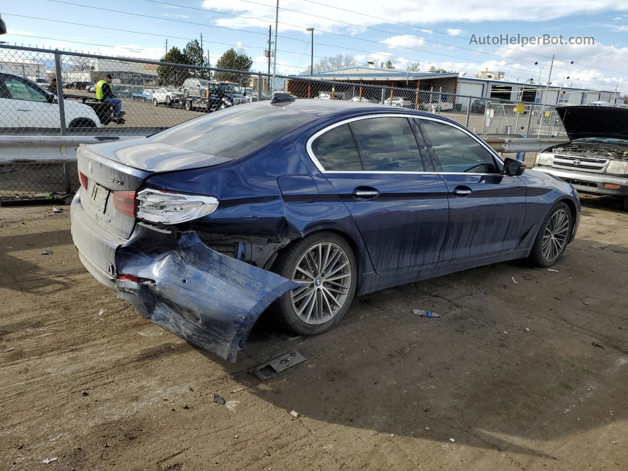 2017 Bmw 540 Xi Blue vin: WBAJE7C35HWA03411