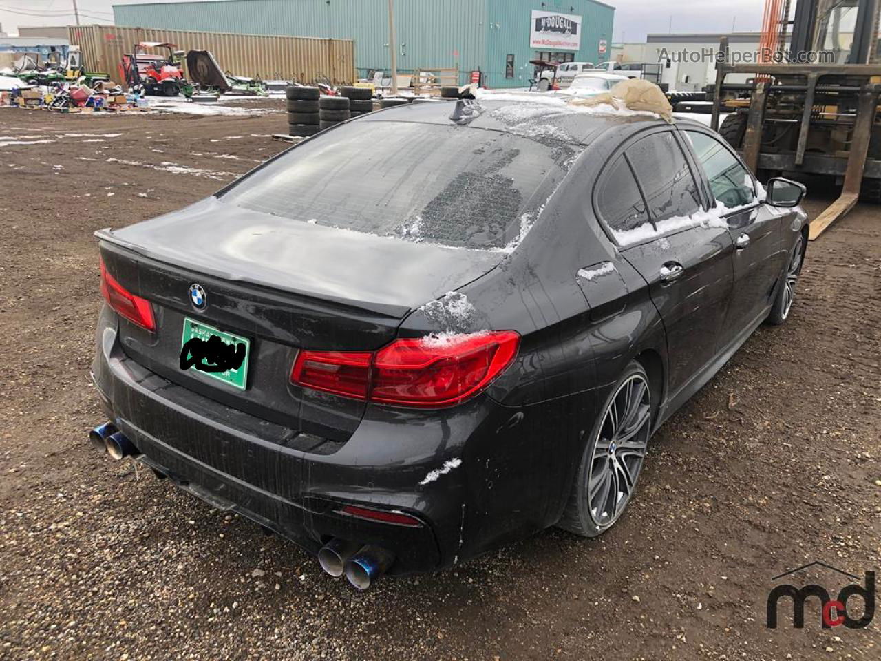 2017 Bmw 540 Xi Black vin: WBAJE7C36HG478816