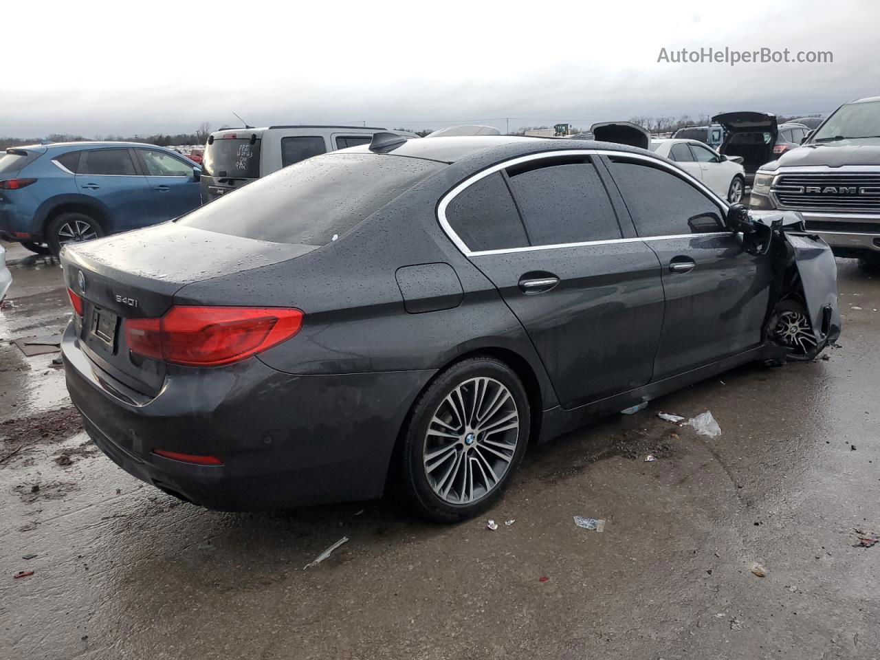 2017 Bmw 540 Xi Gray vin: WBAJE7C36HG886913