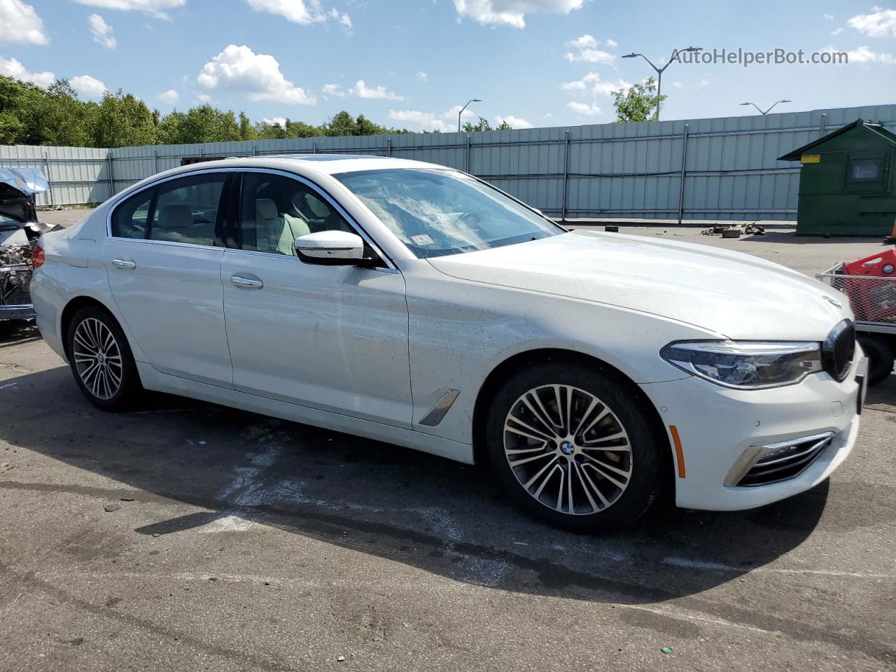 2017 Bmw 540 Xi White vin: WBAJE7C36HG887141