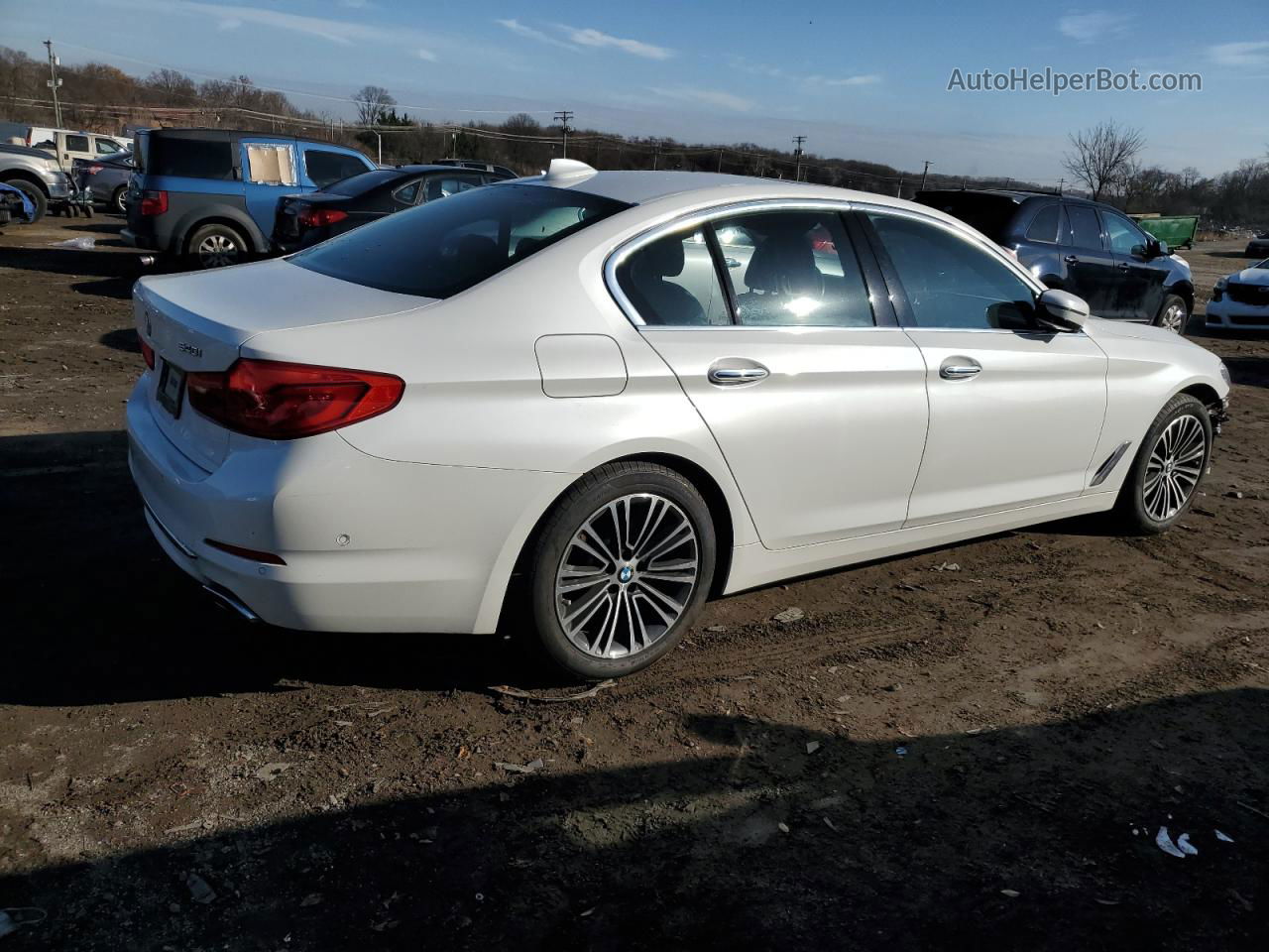 2017 Bmw 540 Xi White vin: WBAJE7C37HG888623