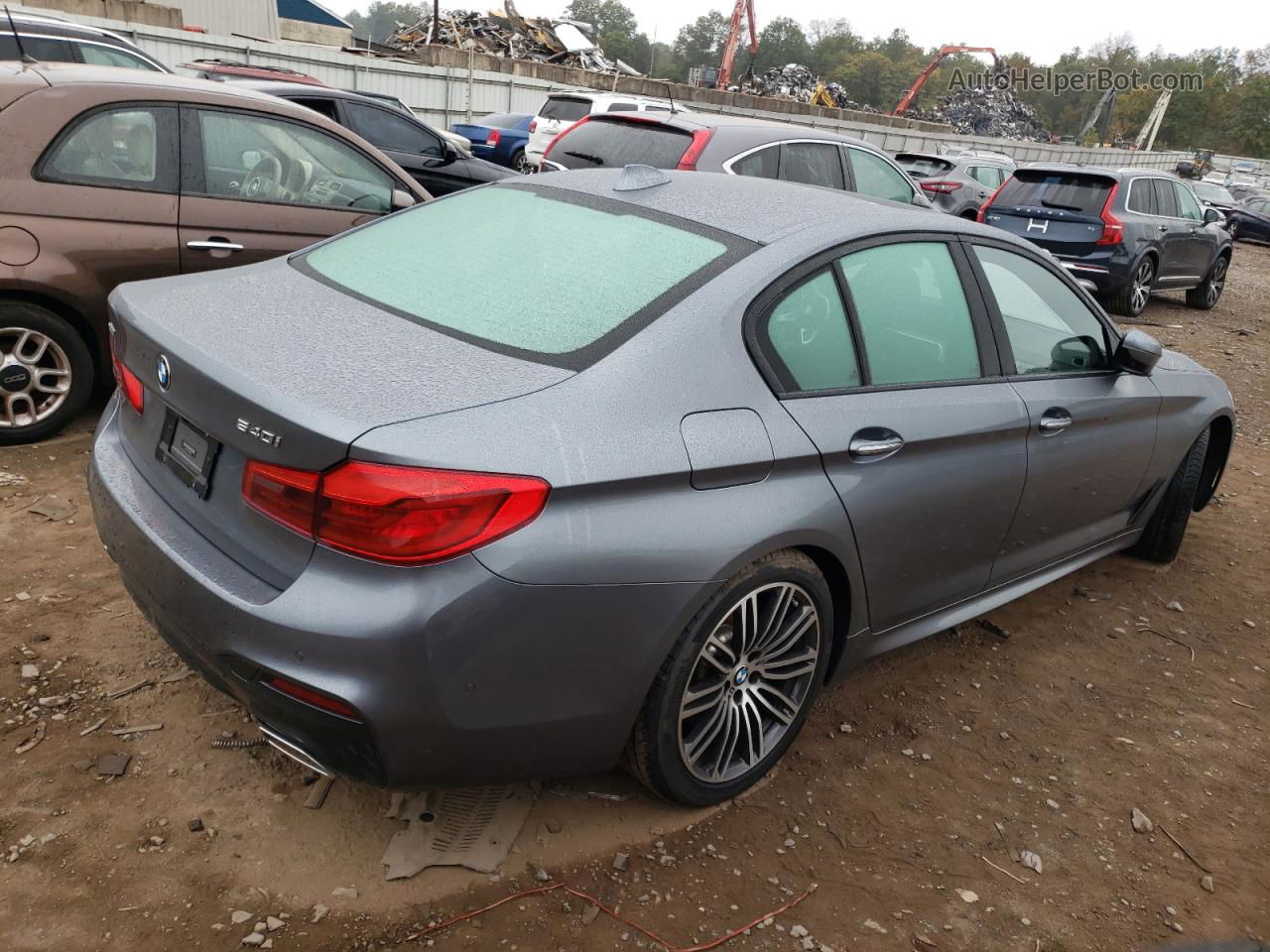 2017 Bmw 540 Xi Gray vin: WBAJE7C3XHG888499