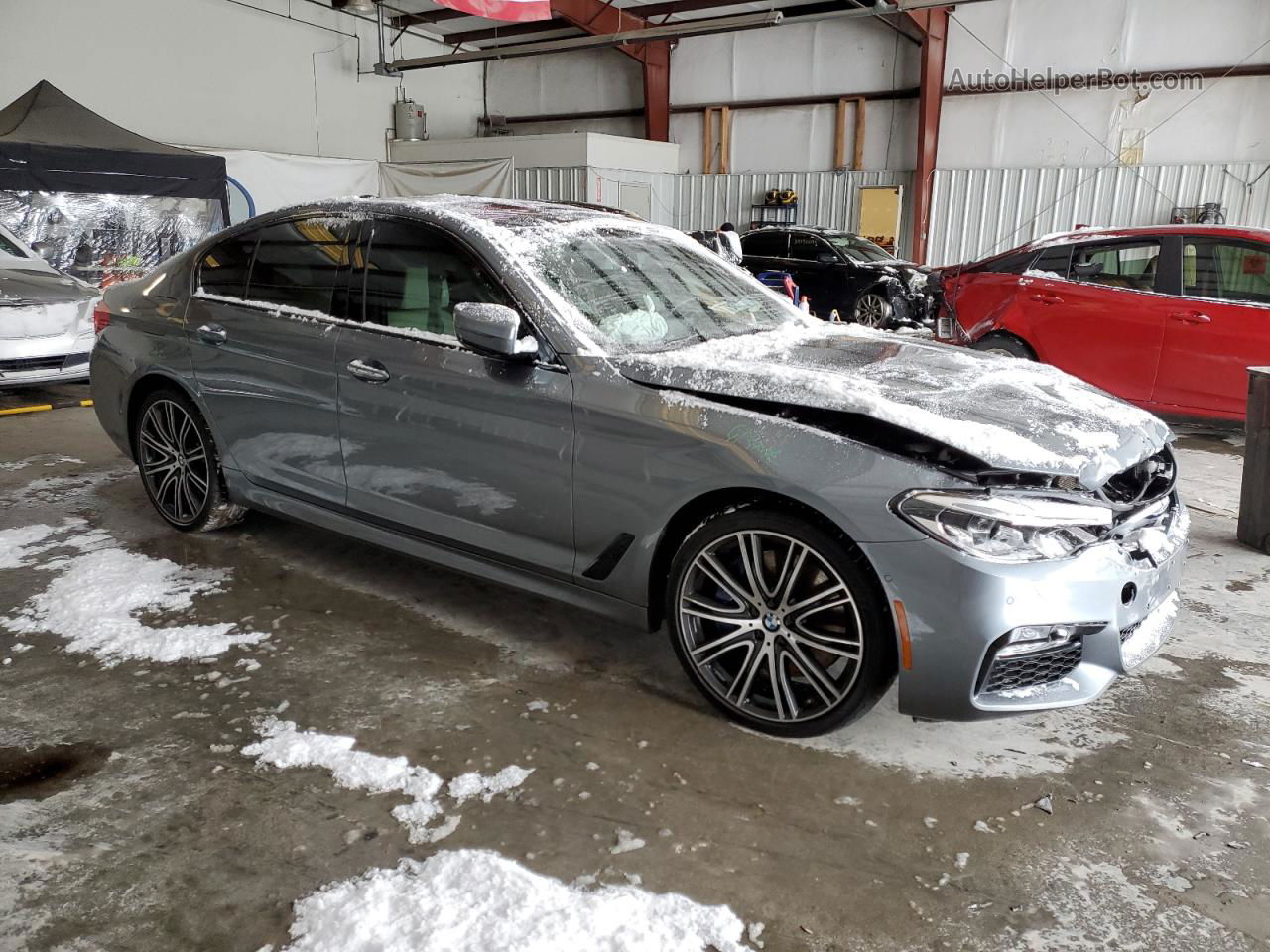 2017 Bmw 540 Xi Gray vin: WBAJE7C3XHG890222