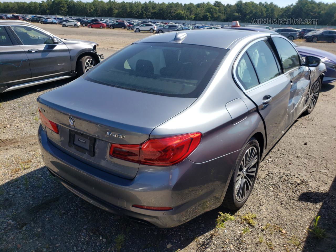 2019 Bmw 540 Xi Silver vin: WBAJE7C50KWW33097