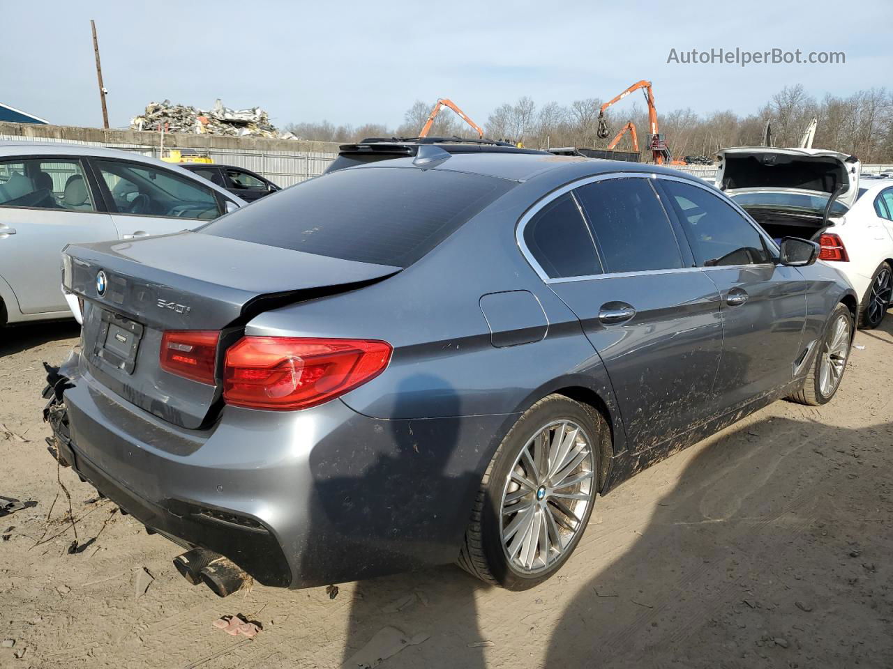 2018 Bmw 540 Xi Gray vin: WBAJE7C51JWD53528