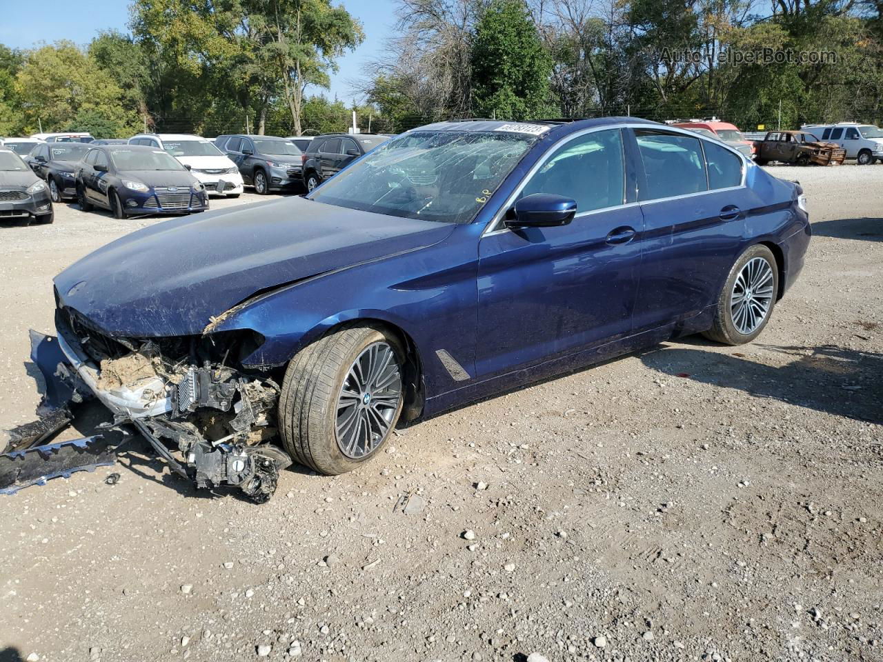 2019 Bmw 540 Xi Blue vin: WBAJE7C53KWW35734