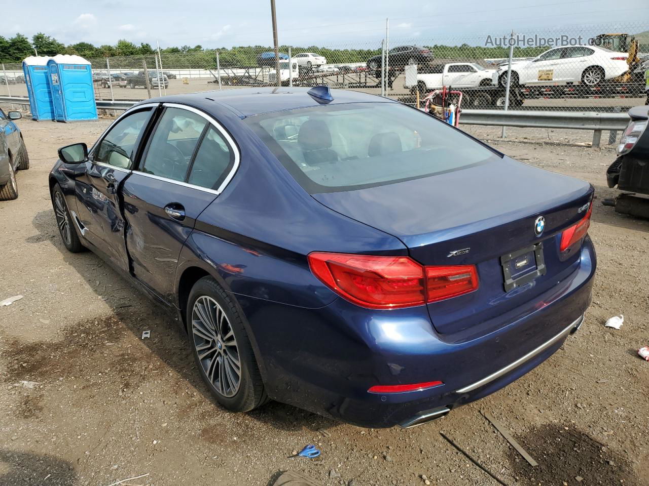 2018 Bmw 540 Xi Синий vin: WBAJE7C54JWA04007