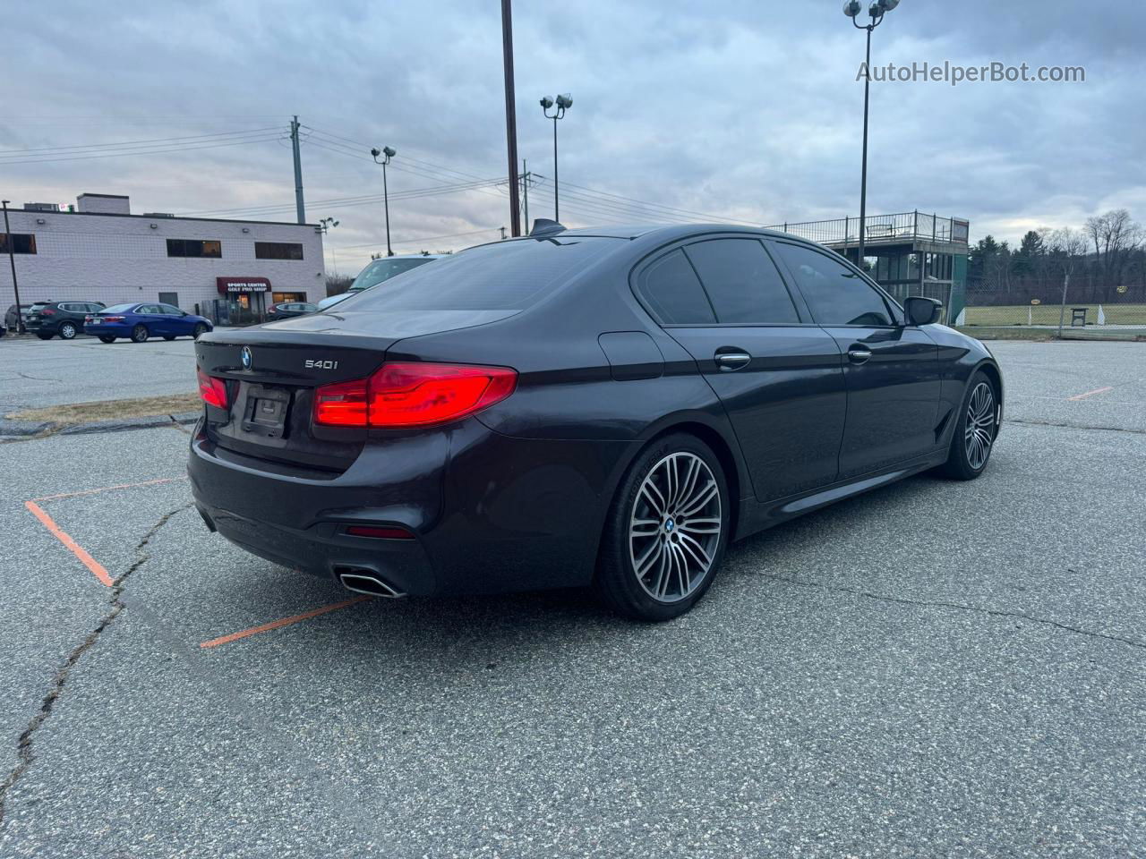 2018 Bmw 540 Xi Черный vin: WBAJE7C55JWC56364