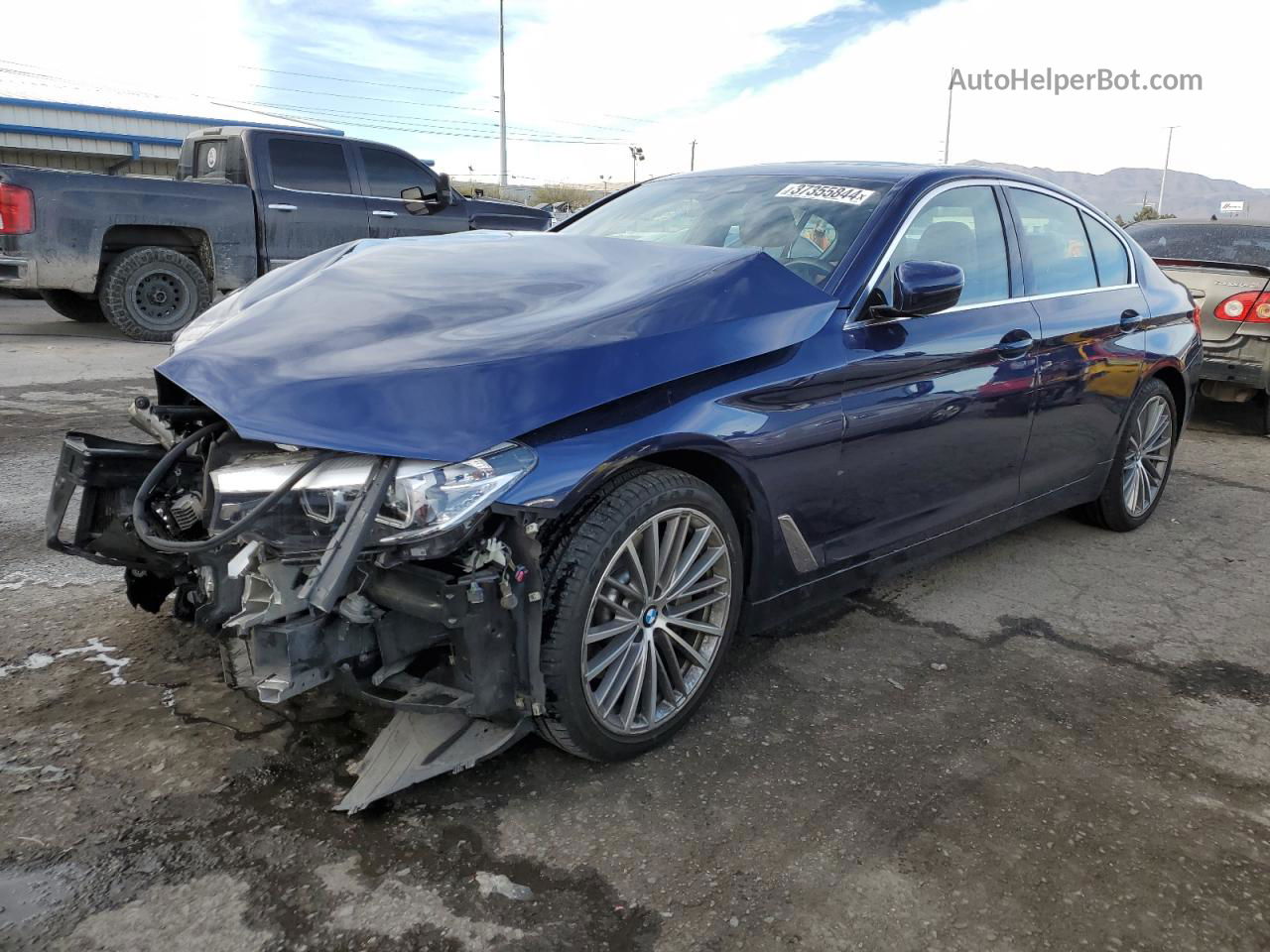 2019 Bmw 540 Xi Blue vin: WBAJE7C55KWD55705