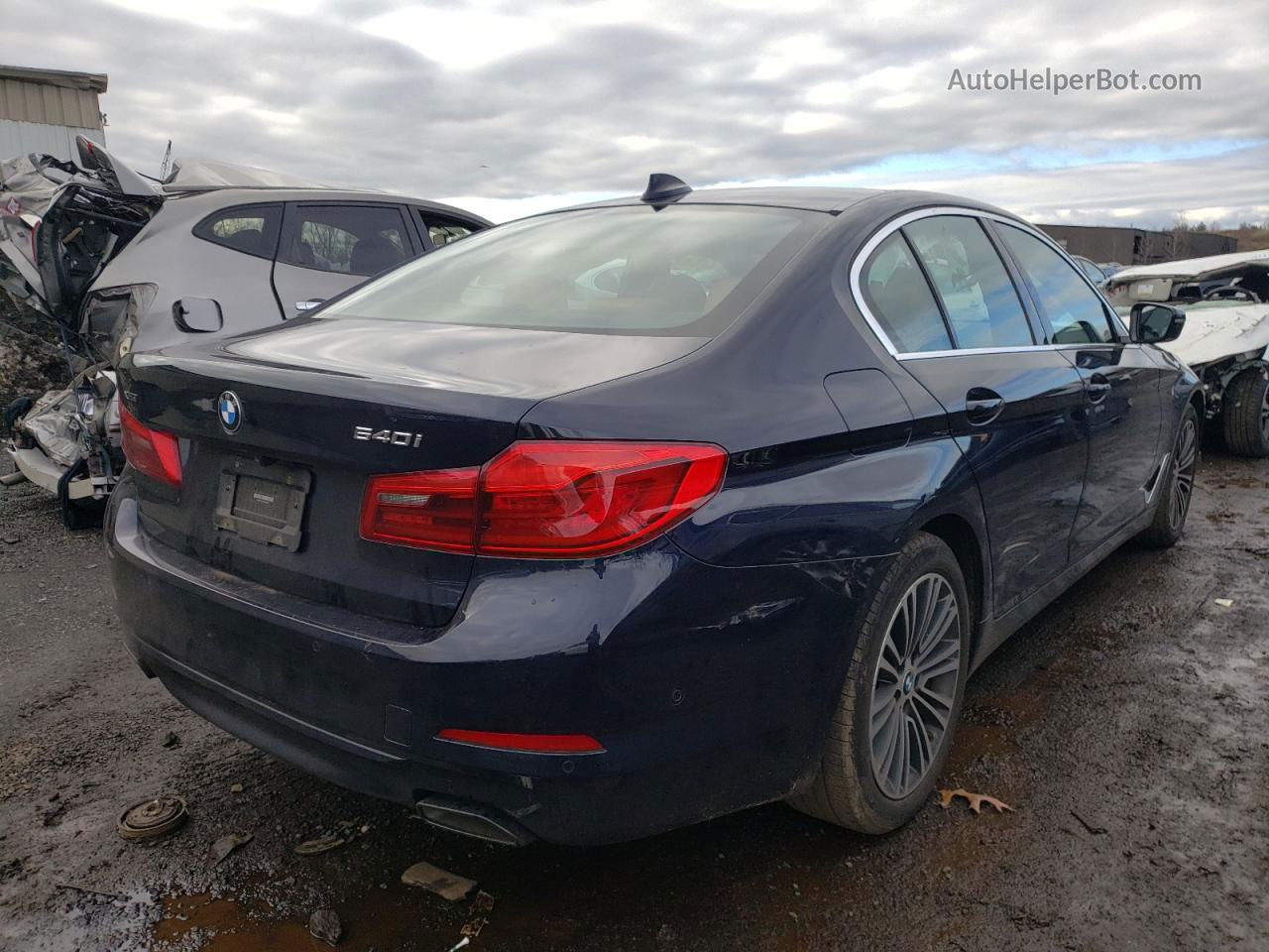 2019 Bmw 540 Xi Blue vin: WBAJE7C55KWW12052