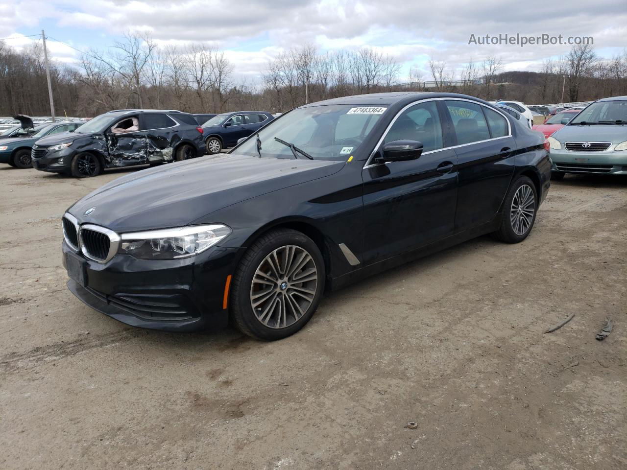 2019 Bmw 540 Xi Черный vin: WBAJE7C55KWW35766