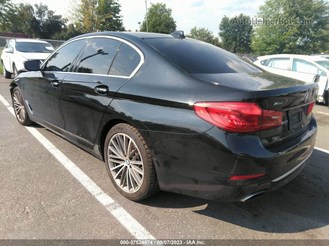 2018 Bmw 540i Xdrive Black vin: WBAJE7C57JG891545