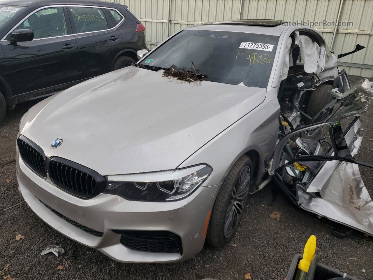 2019 Bmw 540 Xi Silver vin: WBAJE7C57KG893295