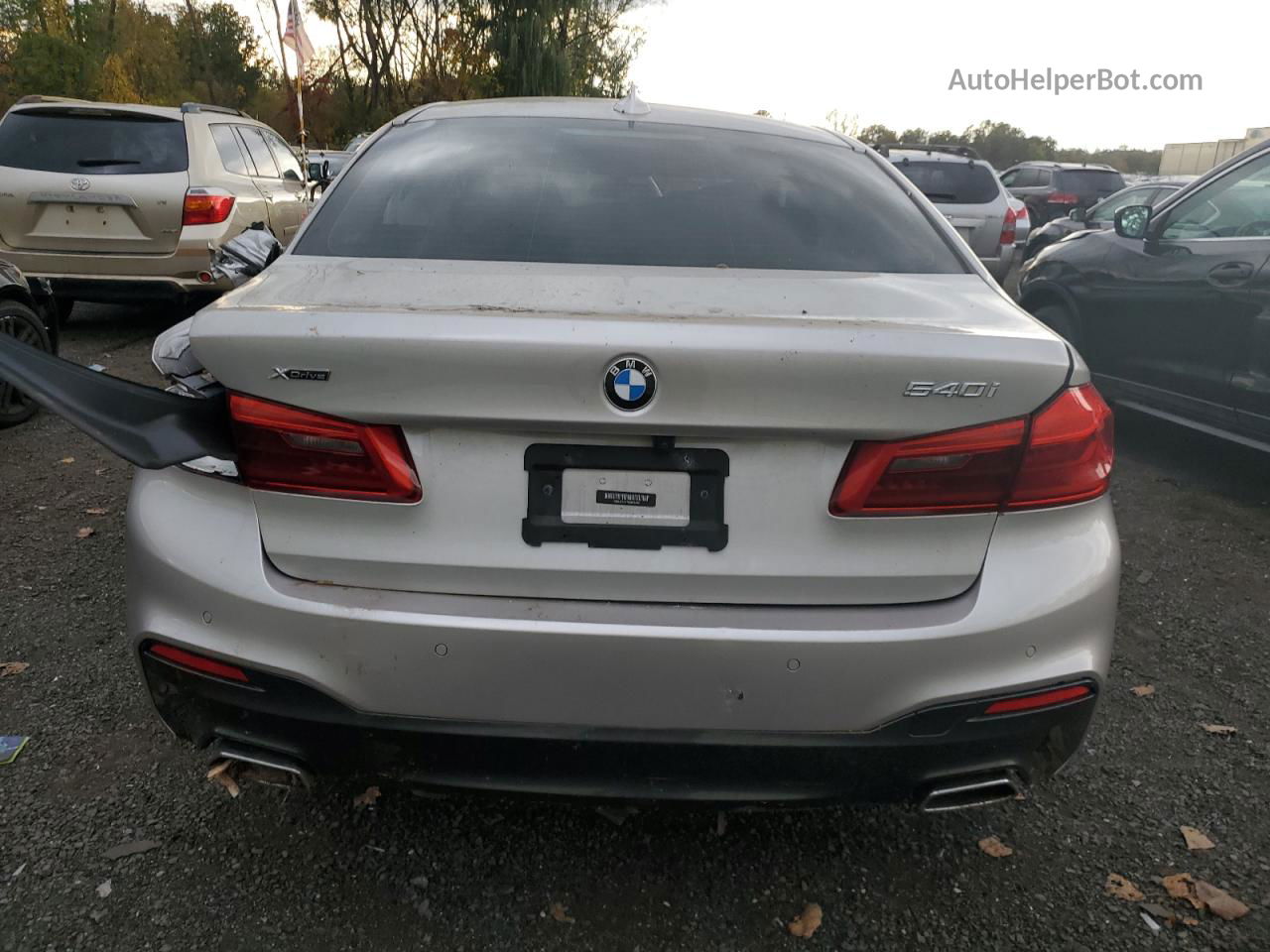 2019 Bmw 540 Xi Silver vin: WBAJE7C57KG893295