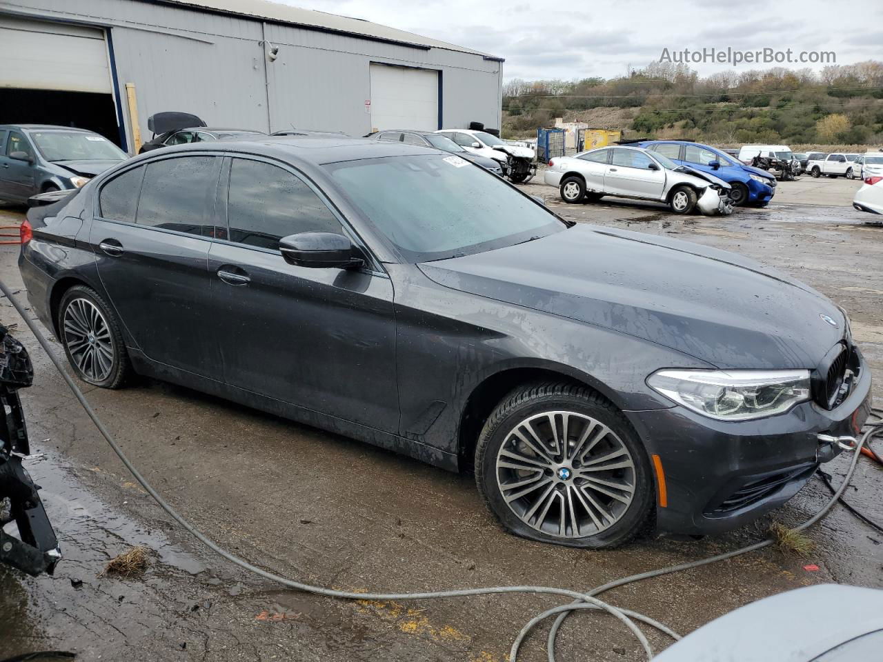 2018 Bmw 540 Xi Черный vin: WBAJE7C58JG891344