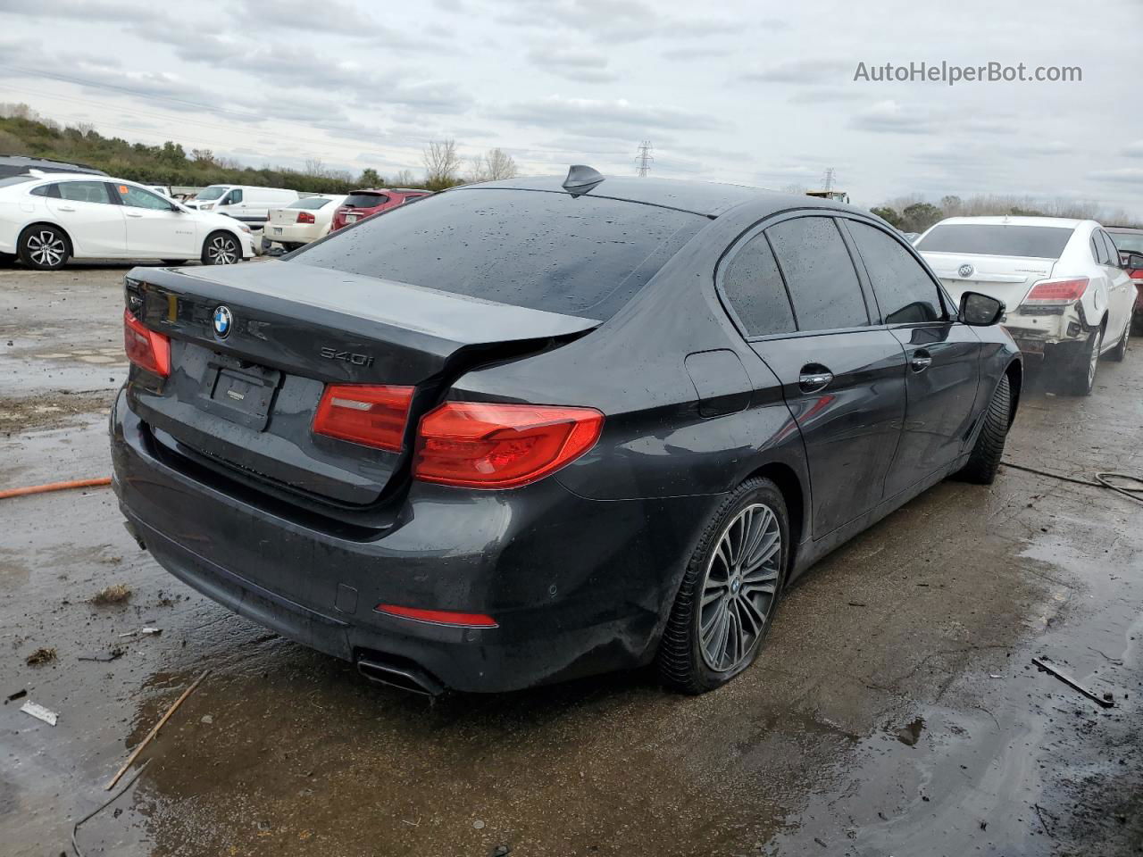 2018 Bmw 540 Xi Черный vin: WBAJE7C58JG891344