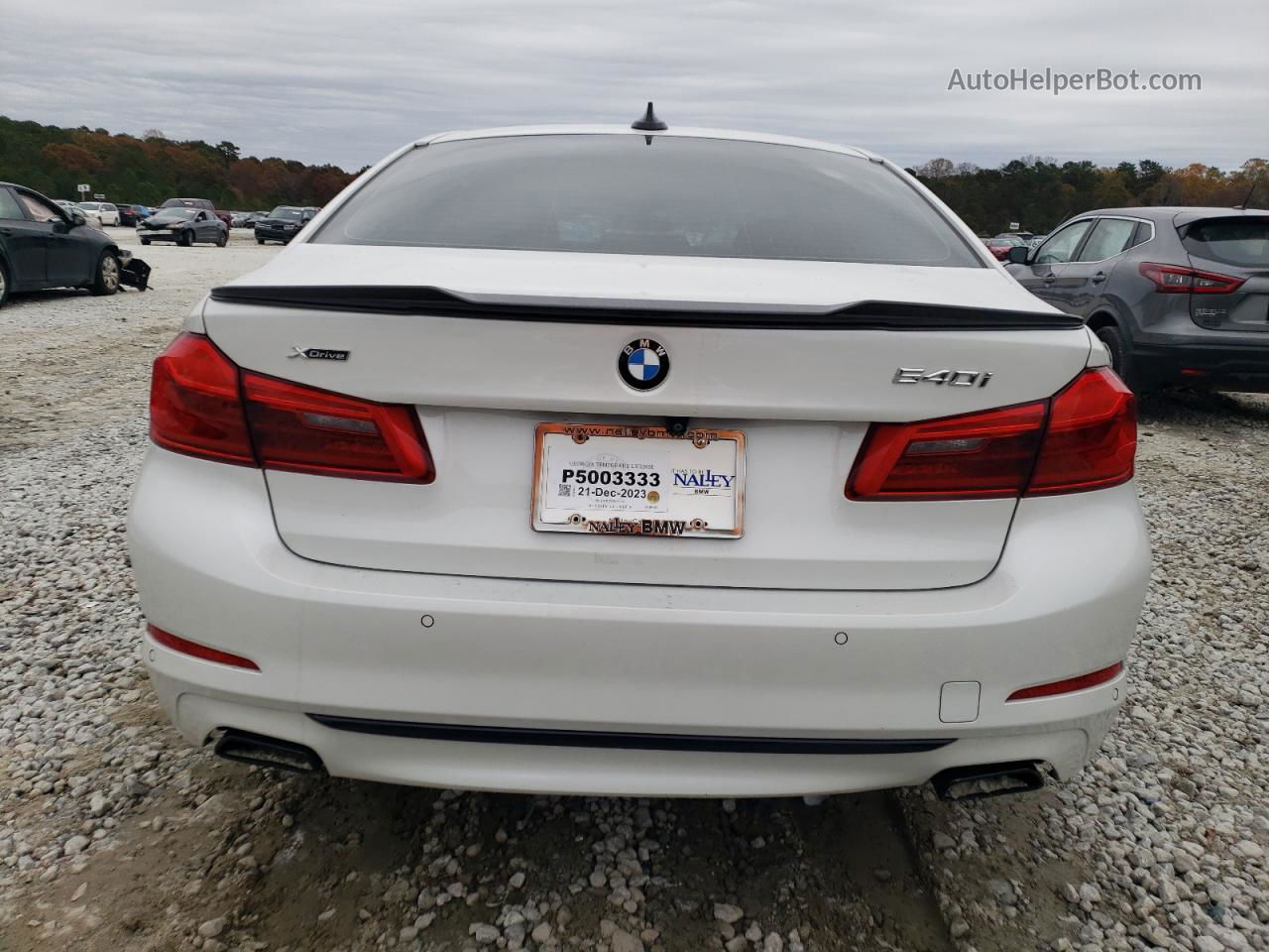 2018 Bmw 540 Xi White vin: WBAJE7C59JWC57047