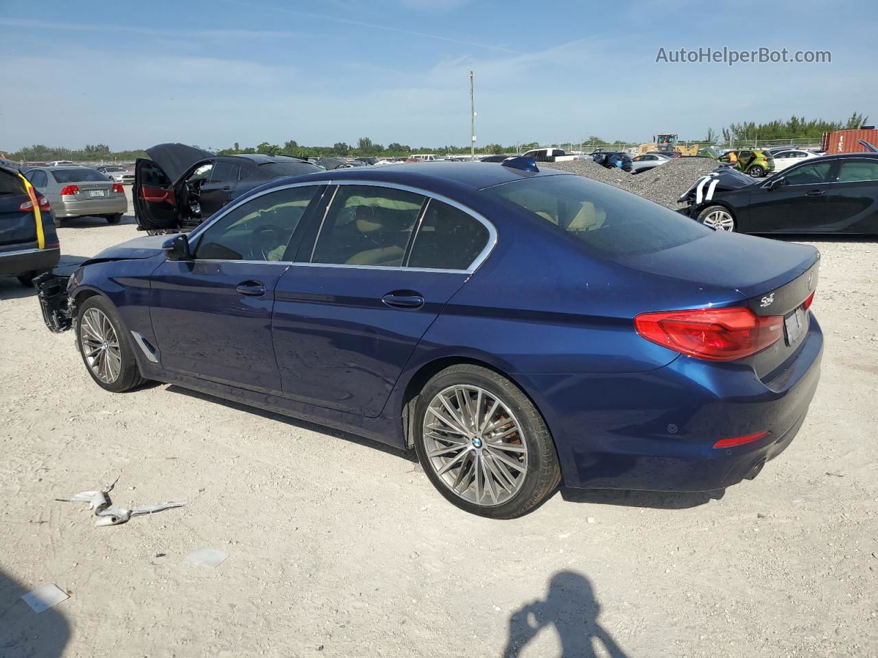 2020 Bmw 530 I Синий vin: WBAJR3C03LWW56442