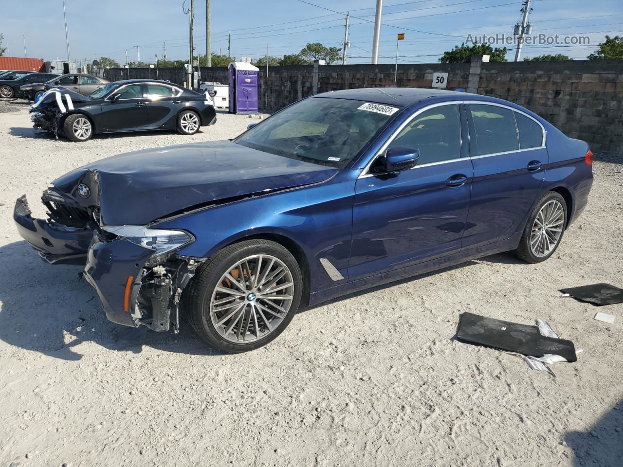 2020 Bmw 530 I Blue vin: WBAJR3C03LWW56442