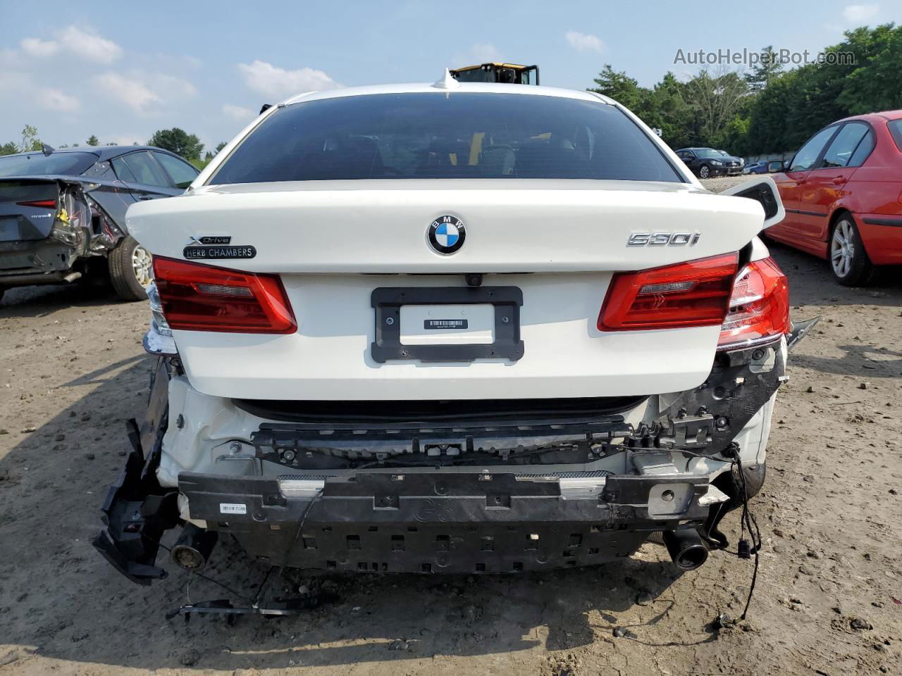 2020 Bmw 530 Xi White vin: WBAJR7C02LCE51867