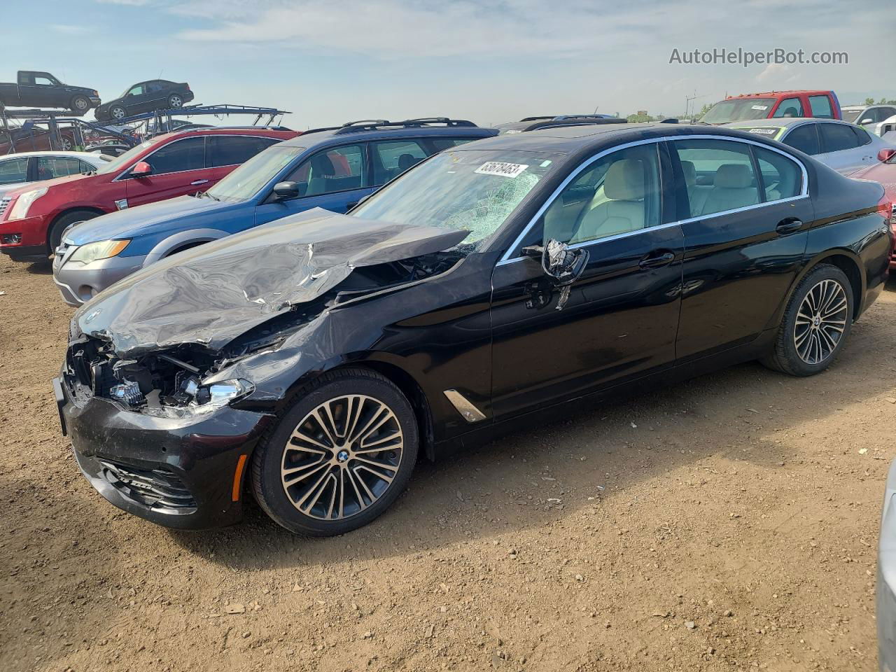 2020 Bmw 530 Xi Black vin: WBAJR7C03LCD12010