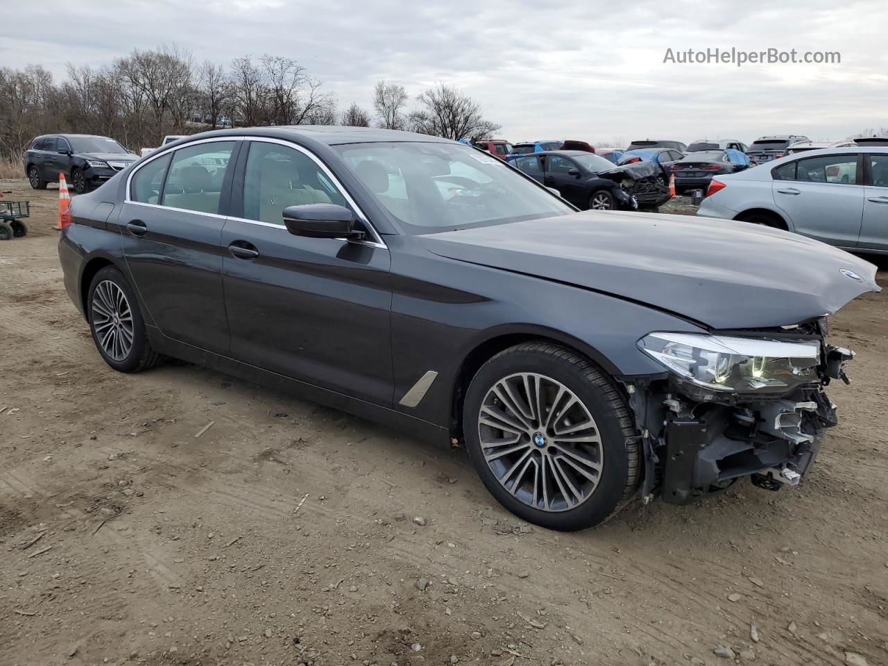 2020 Bmw 530 Xi Gray vin: WBAJR7C04LCD50538