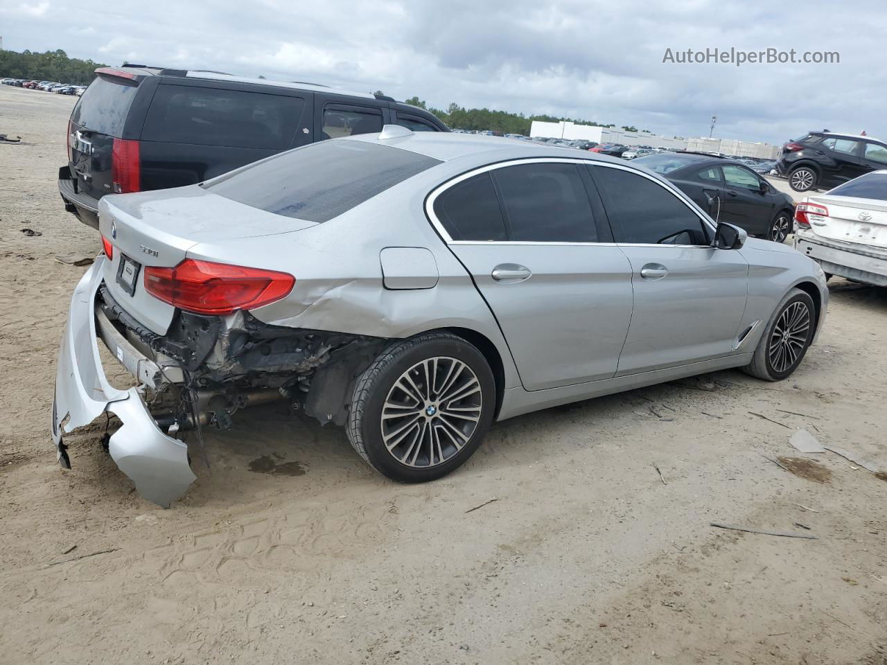 2020 Bmw 530 Xi Silver vin: WBAJR7C07LCD12902