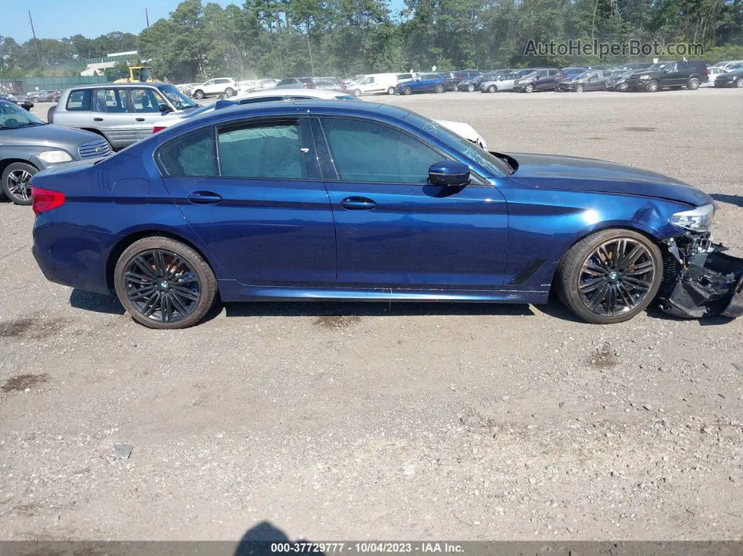 2020 Bmw 5 Series 540i Xdrive Blue vin: WBAJS3C01LWW69632