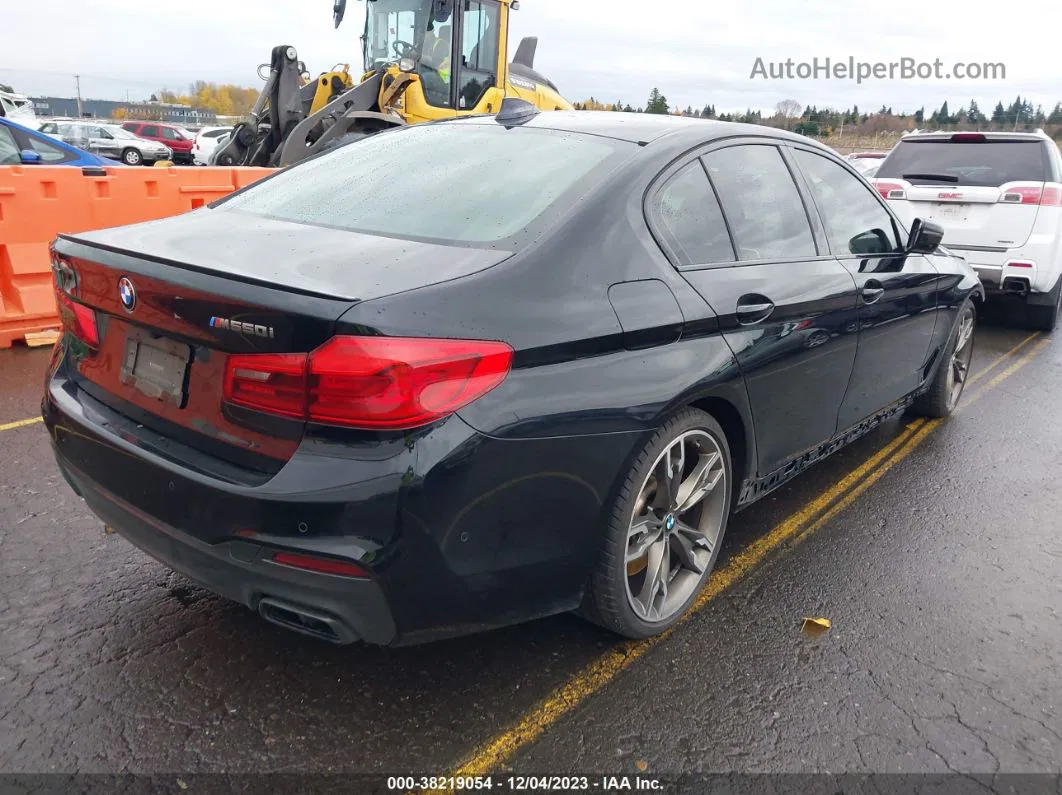 2020 Bmw 5 Series M550i Xdrive Black vin: WBAJS7C0XLCE21102