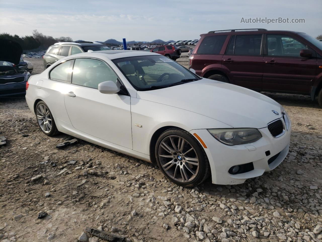 2011 Bmw 328 I White vin: WBAKE3C58BE441848