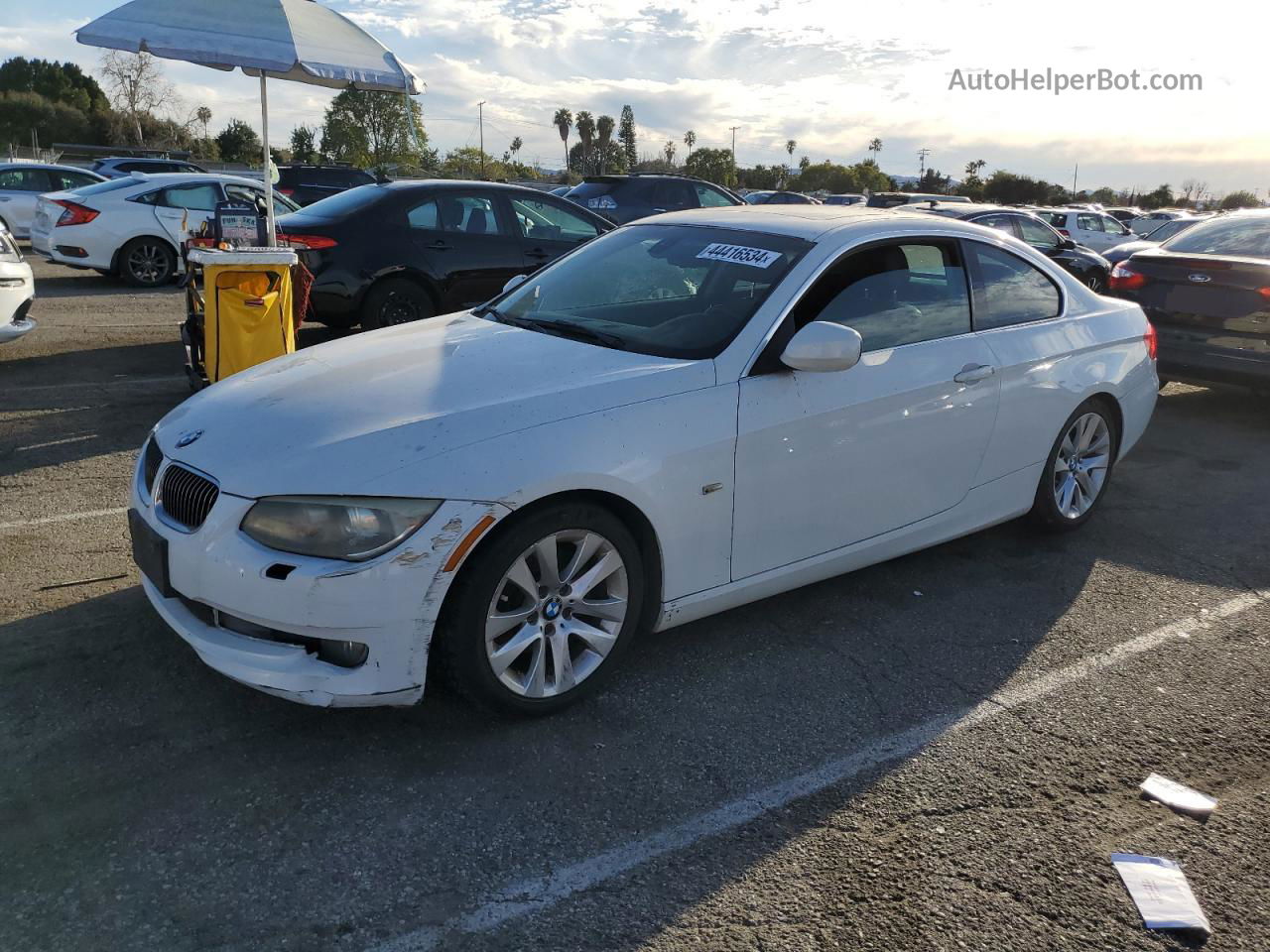 2011 Bmw 328 I Sulev White vin: WBAKE5C53BE573623