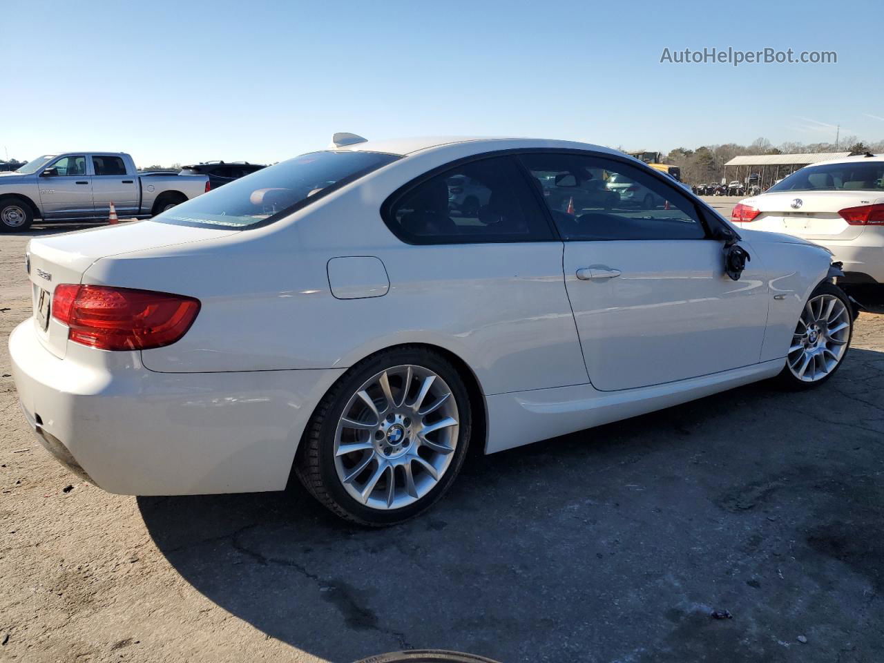 2012 Bmw 328 I Sulev White vin: WBAKE5C59CE756252