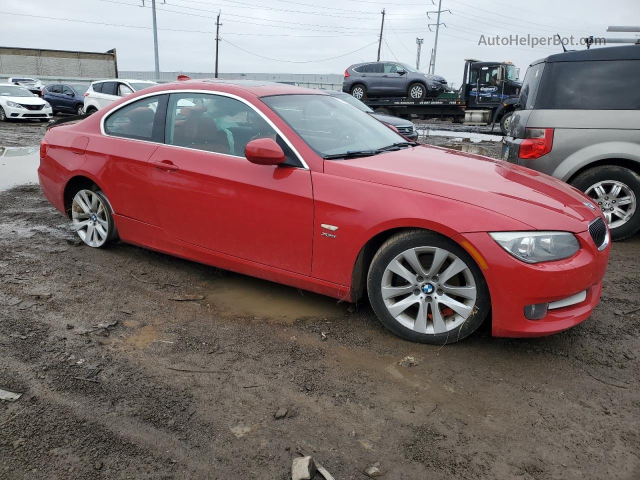 2012 Bmw 328 Xi Red vin: WBAKF3C50CE974940