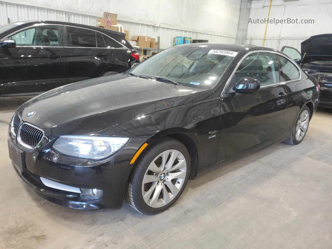 2011 Bmw 328 Xi Black vin: WBAKF3C57BE567924