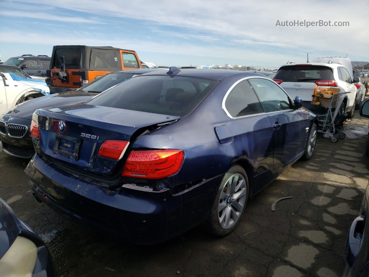 2013 Bmw 328 Xi Sulev Blue vin: WBAKF5C53DJ297886