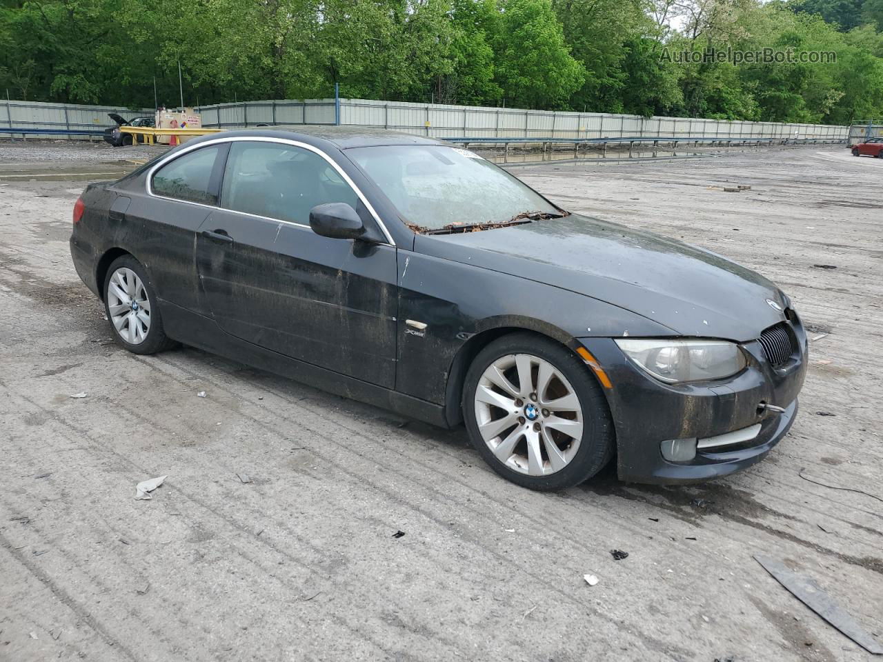 2012 Bmw 328 Xi Sulev Черный vin: WBAKF5C57CE656650