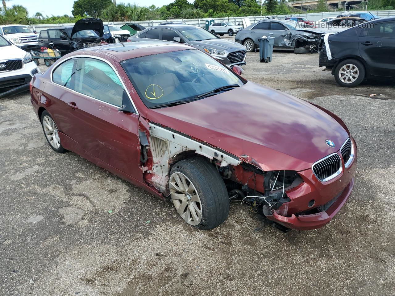 2013 Bmw 328 Xi Sulev Maroon vin: WBAKF5C57DE657976