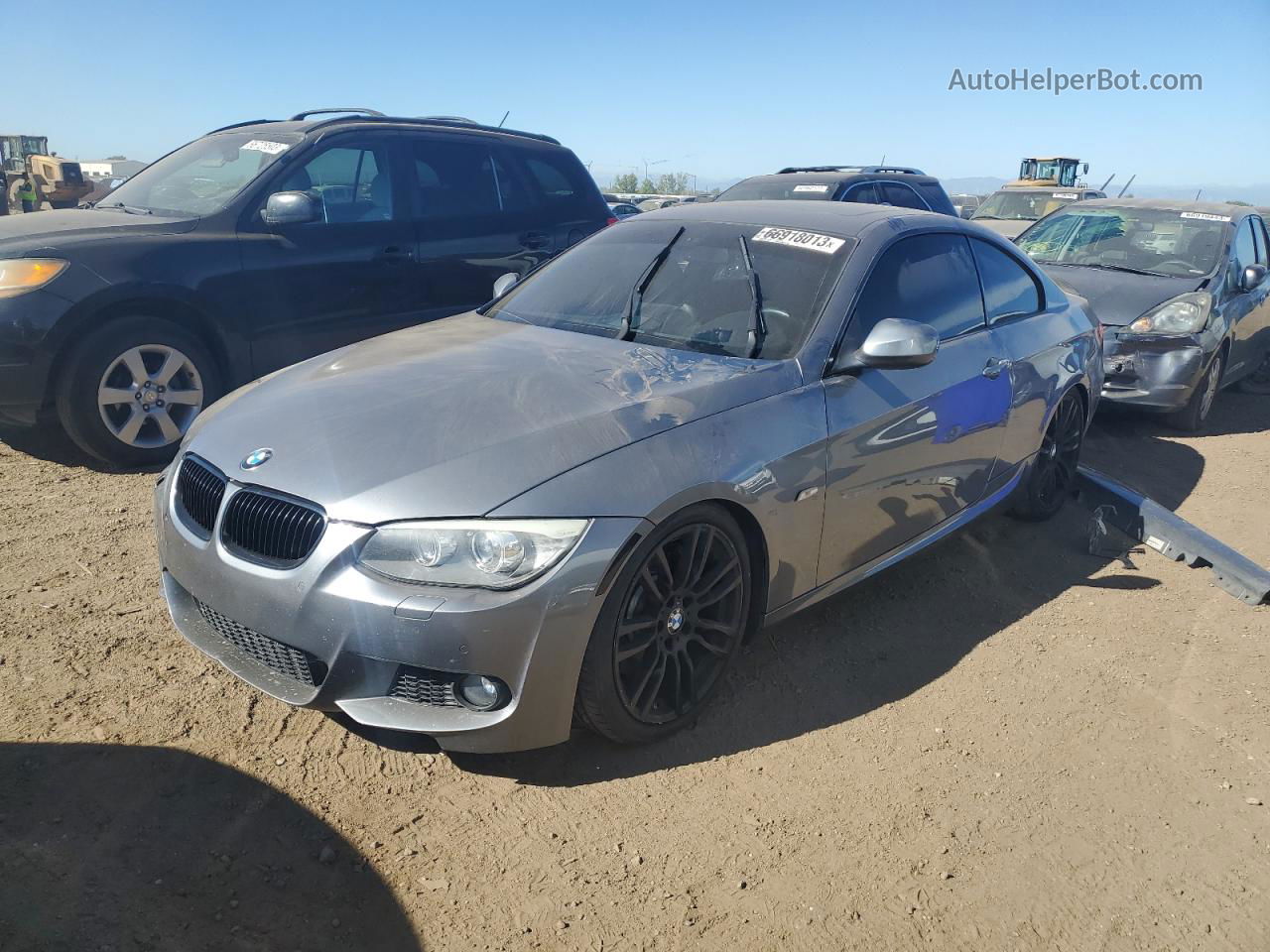 2012 Bmw 335 Xi Gray vin: WBAKF9C51CE620590