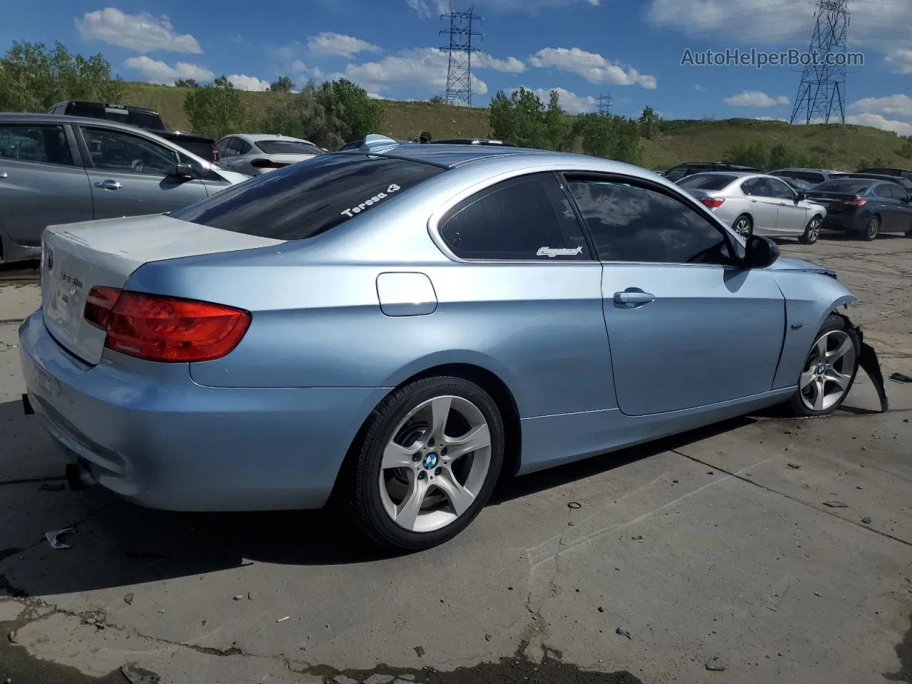 2012 Bmw 335 Xi Blue vin: WBAKF9C57CE620707