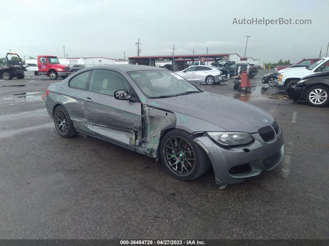 2012 Bmw 335is Gray vin: WBAKG1C52CE839752